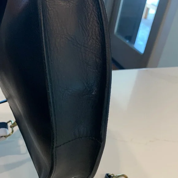 Madewell Black Leather Cossebody Bag with Striped Strap & Solid strap NWOT - Picture 9 of 15